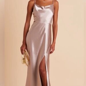 Birdy Grey Maxi Dress with Cowl Neck and Spaghetti Straps size M NWT